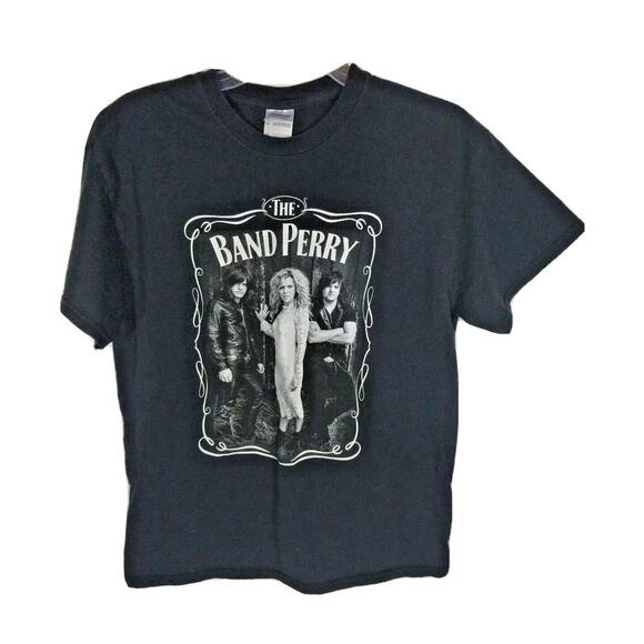The Band Perry T Shirt Sz Medium Black 2013 World Tour Concert Cotton Short Slv - Picture 1 of 7